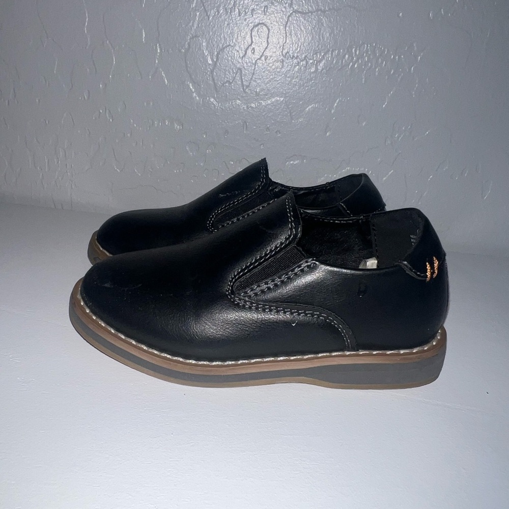 Cat & Jack Black Dress Shoes Slip-On Style